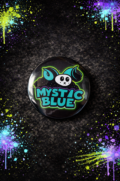 Mystic Blue Logo Button Pin