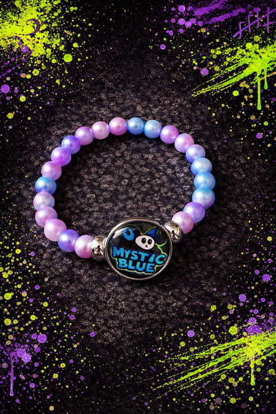 Mystic Blue Multi-Coloured Beaded Bracelet